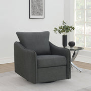 Madia Upholstered Sloped Arm Swivel Glider Chair