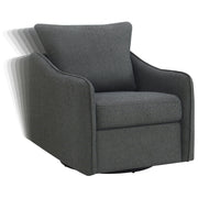 Madia Upholstered Sloped Arm Swivel Glider Chair