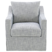 Winter Upholstered Sloped Arm Accent Swivel Chair
