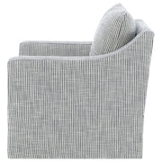 Winter Upholstered Sloped Arm Accent Swivel Chair