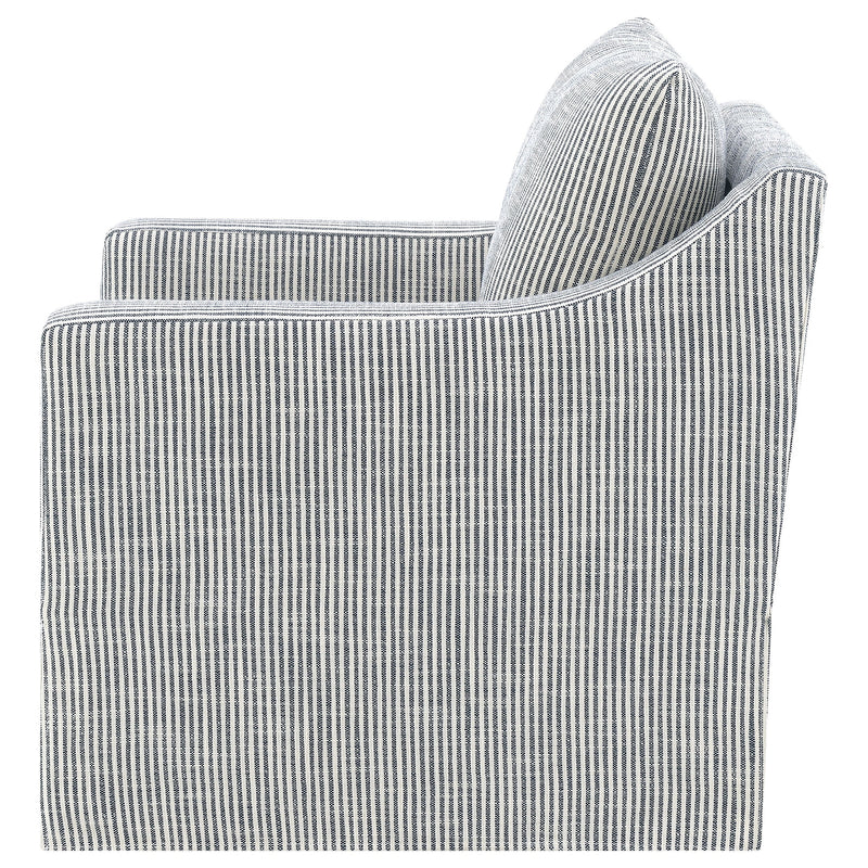 Winter Upholstered Sloped Arm Accent Swivel Chair