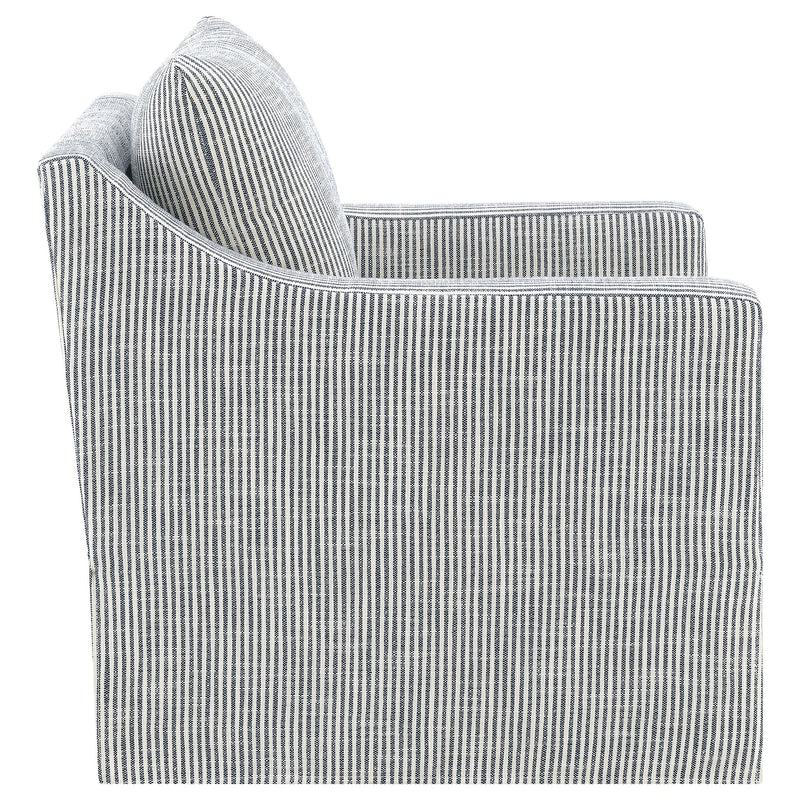 Winter Upholstered Sloped Arm Accent Swivel Chair