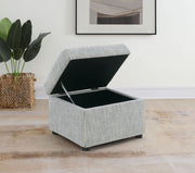 Winter Upholstered Hydraulic Lift Top Storage Ottoman