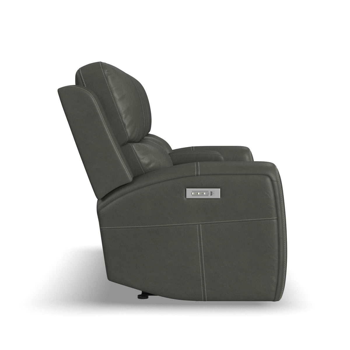 Flexsteel Linden Power Reclining Loveseat with Console & Power Headrests & Lumbar