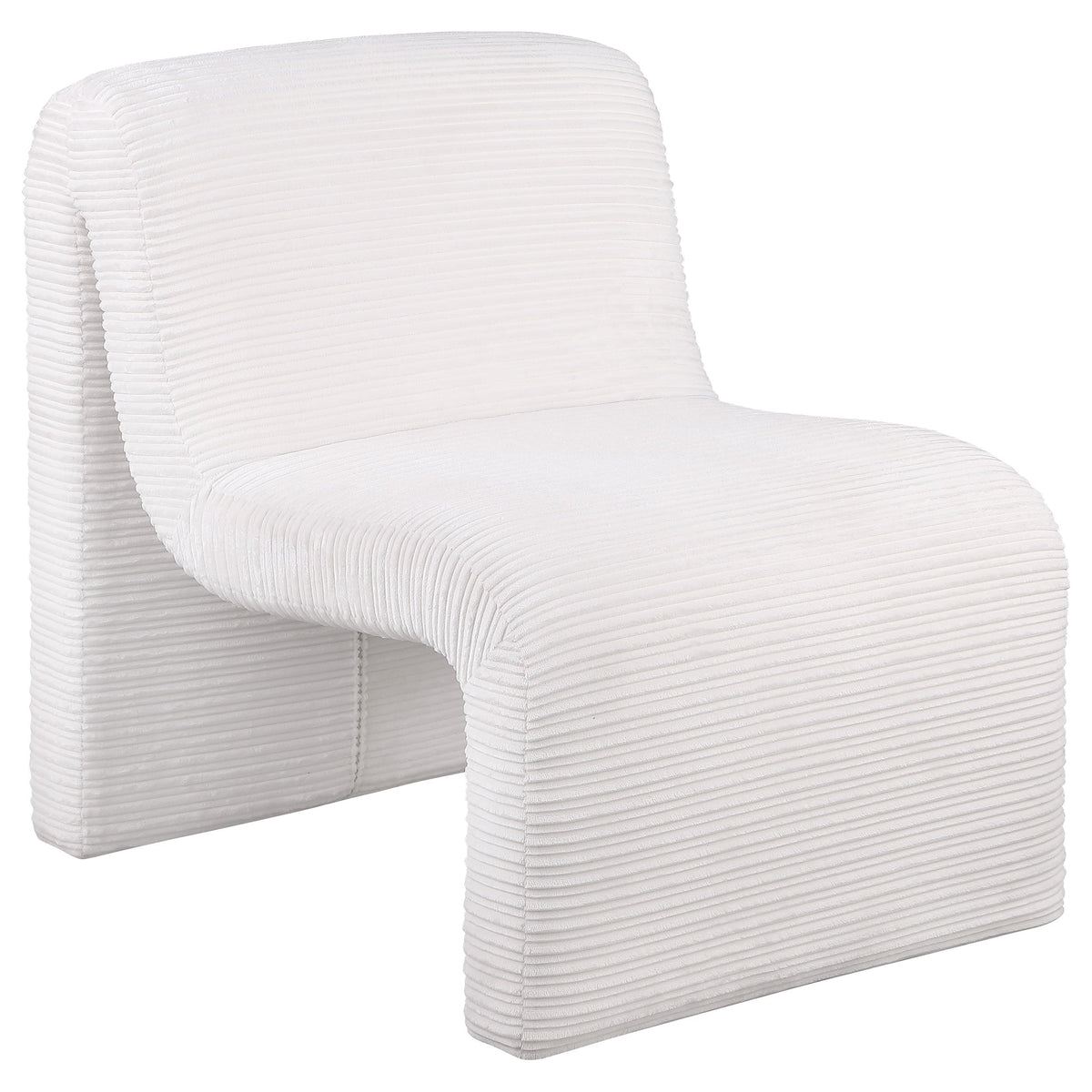 Drayton Upholstered Curved Armless Accent Chair