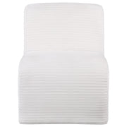 Drayton Upholstered Curved Armless Accent Chair