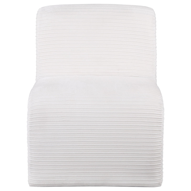 Drayton Upholstered Curved Armless Accent Chair