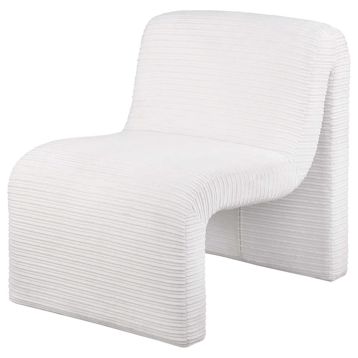 Drayton Upholstered Curved Armless Accent Chair