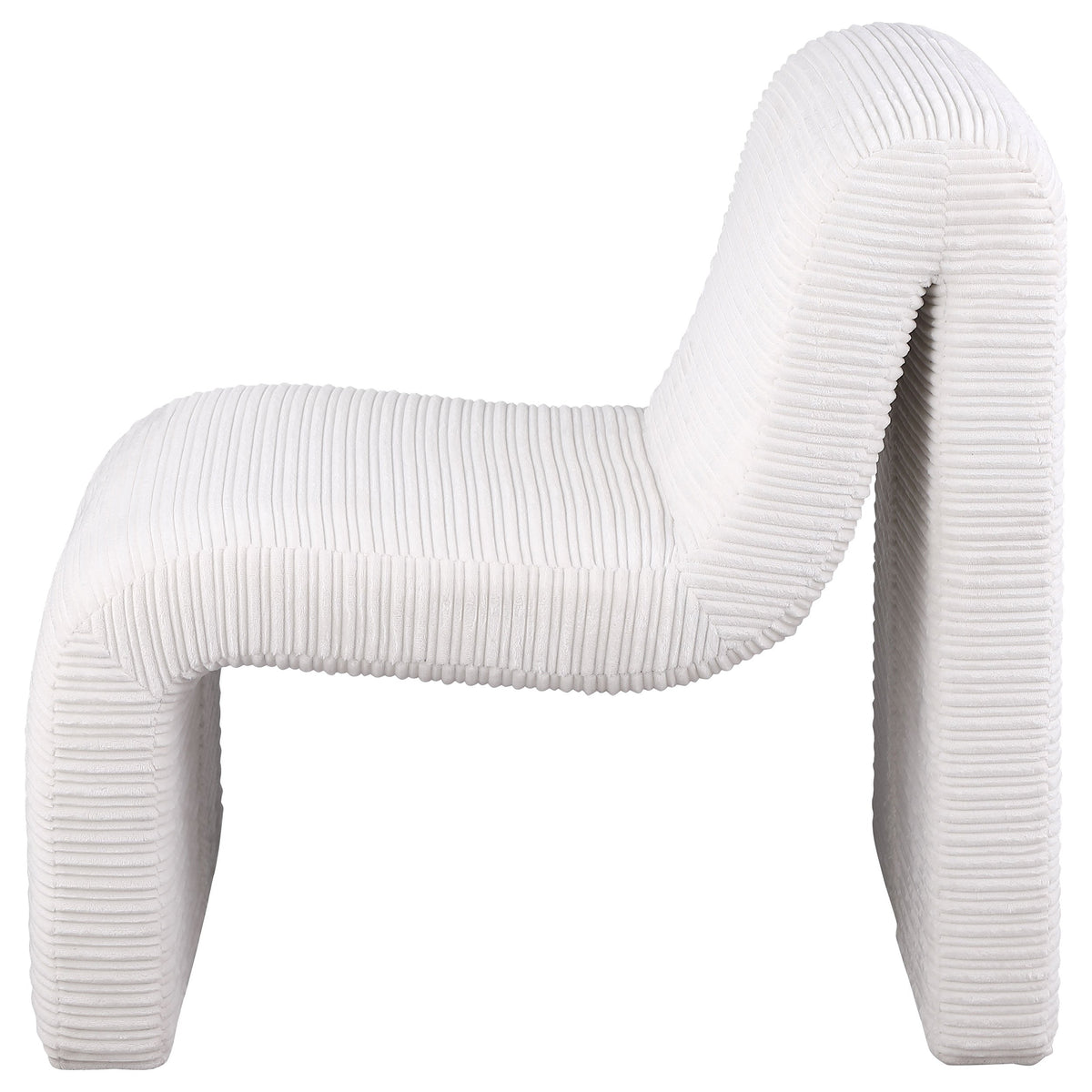 Drayton Upholstered Curved Armless Accent Chair