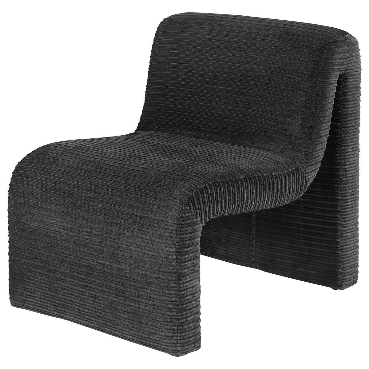 Drayton Upholstered Curved Armless Accent Chair