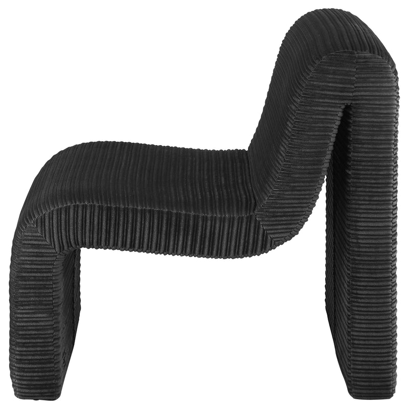 Drayton Upholstered Curved Armless Accent Chair