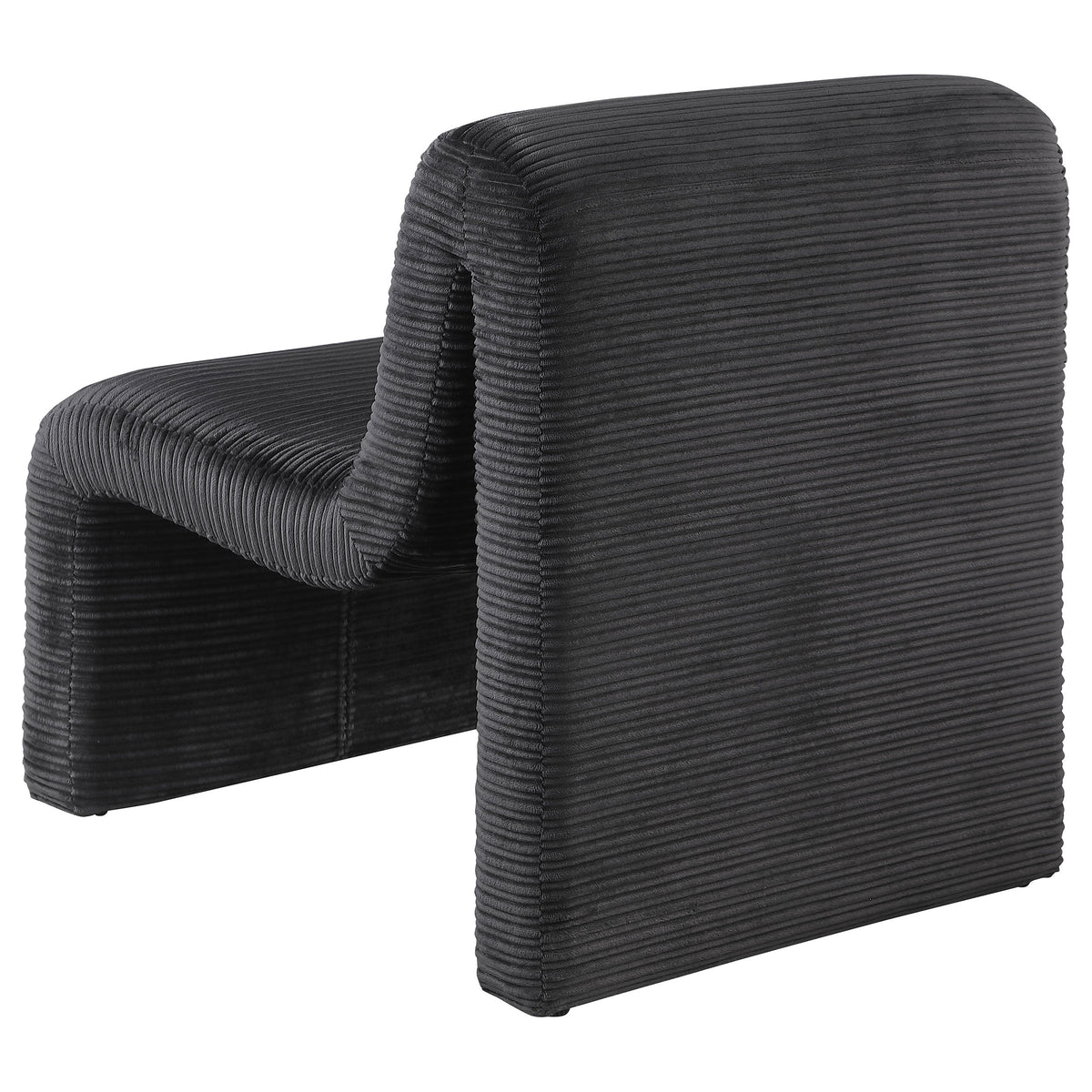 Drayton Upholstered Curved Armless Accent Chair