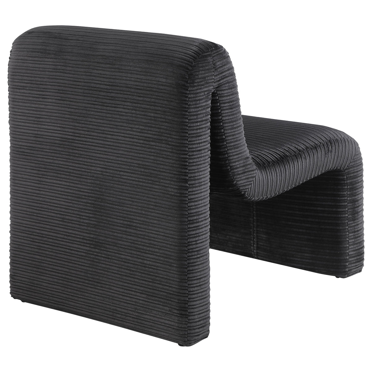 Drayton Upholstered Curved Armless Accent Chair