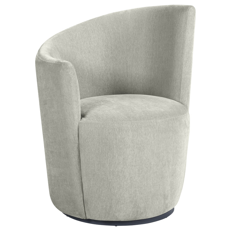 Nueva Upholstered Swivel Chair Curved Backrest