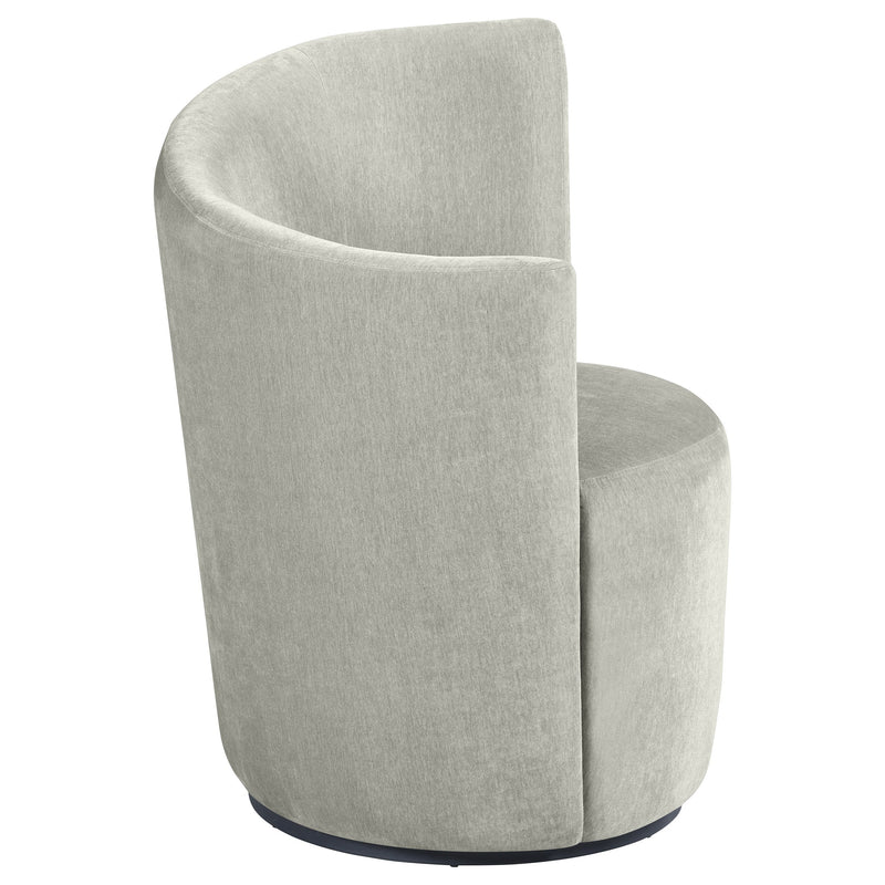 Nueva Upholstered Swivel Chair Curved Backrest