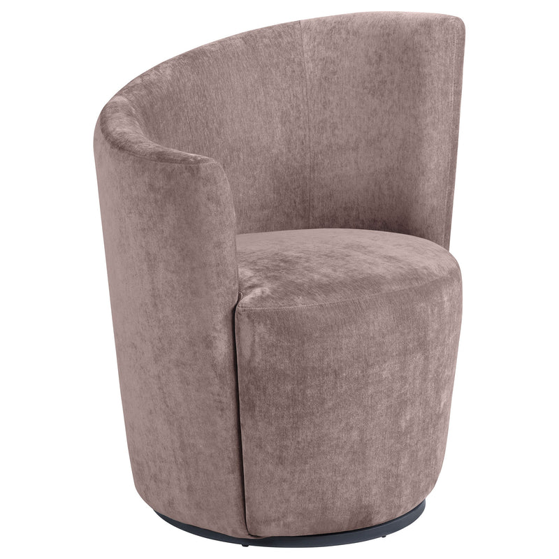 Nueva Upholstered Swivel Chair Curved Backrest