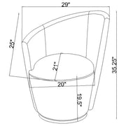 Nueva Upholstered Swivel Chair Curved Backrest