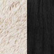 Fitzroy Faux Fur Upholstered Chair Solid Wood Arms