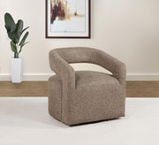 Westhill Boucle Upholstered Swivel Accent Chair Rocky Road Rocky Road