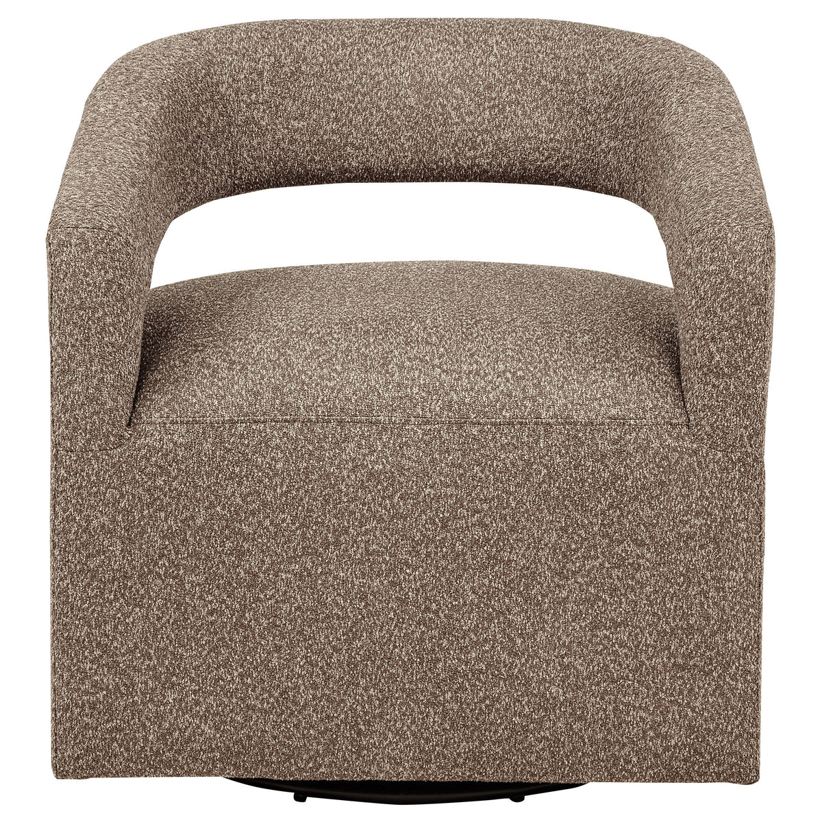 Westhill Boucle Upholstered Swivel Accent Chair Rocky Road
