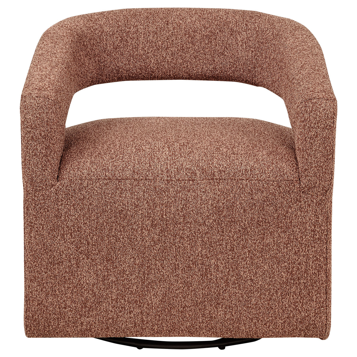 Westhill Boucle Upholstered Swivel Accent Chair Rocky Road