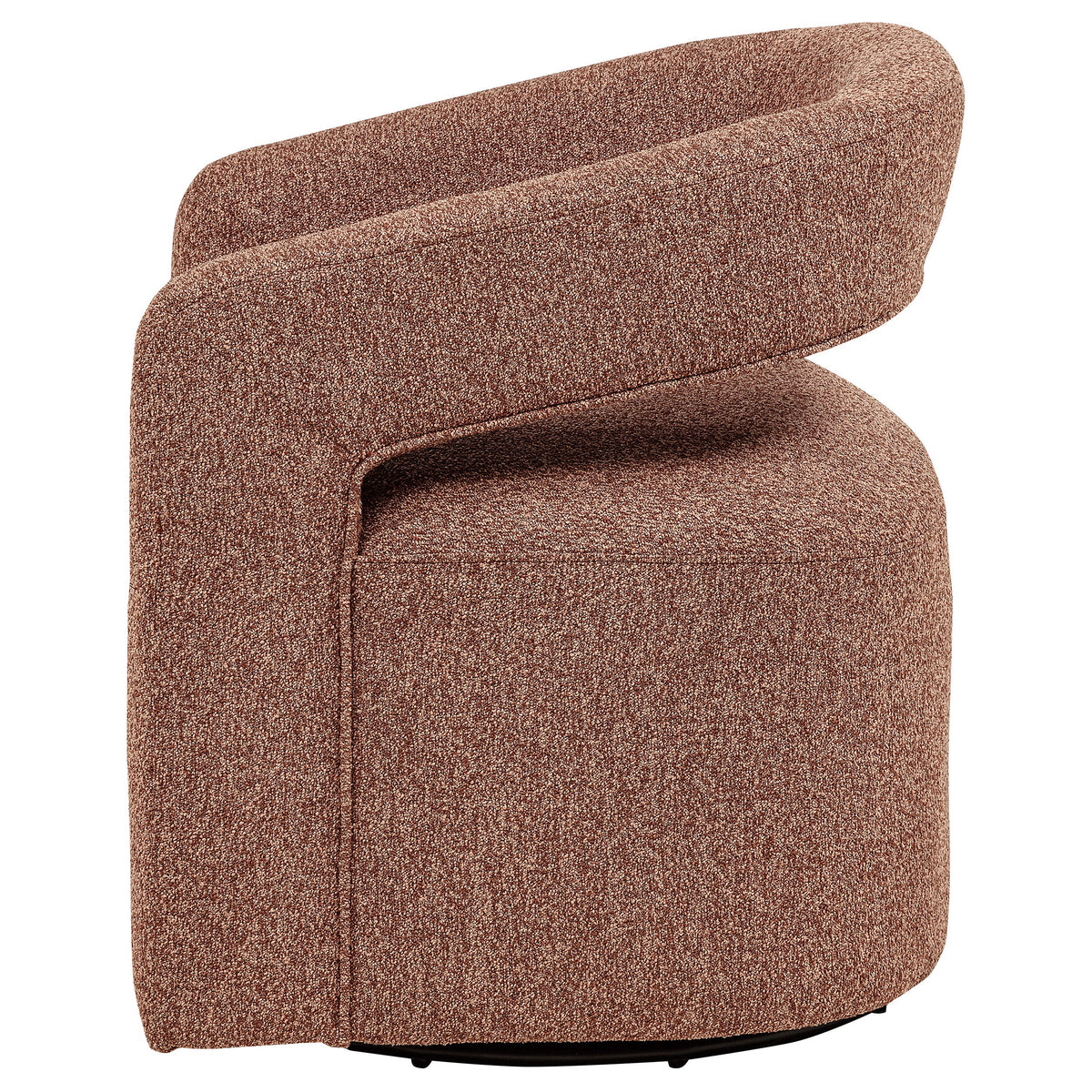 Westhill Boucle Upholstered Swivel Accent Chair Rocky Road