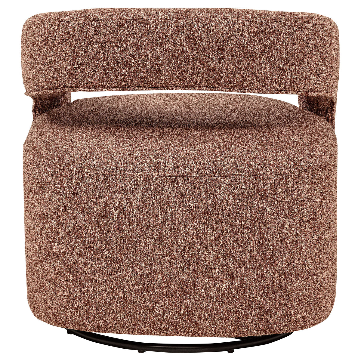 Westhill Boucle Upholstered Swivel Accent Chair Rocky Road