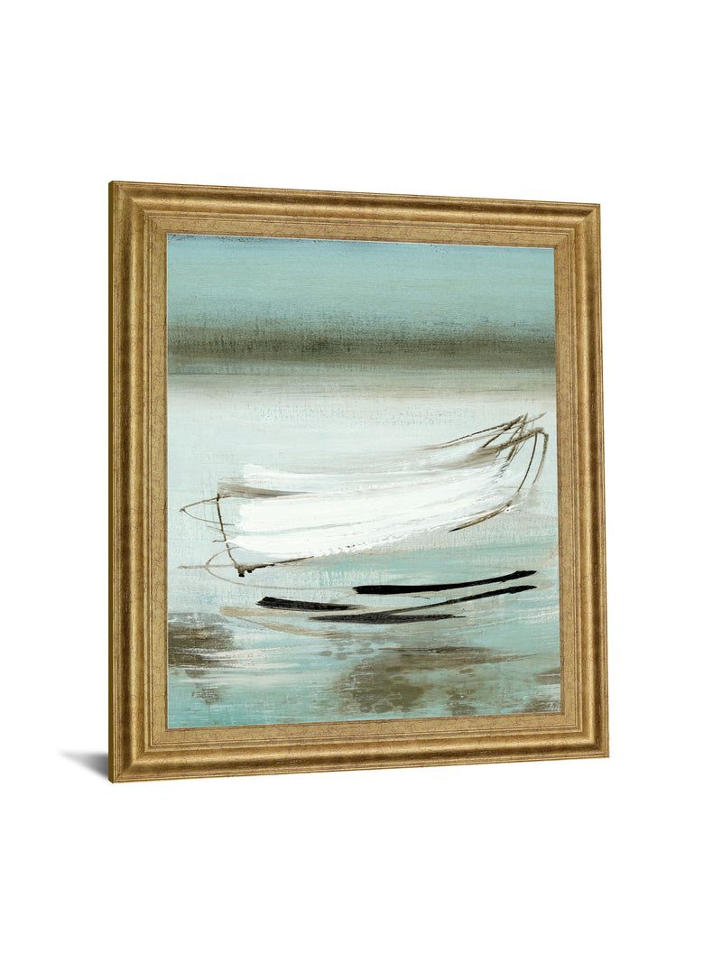 Tranquil Drift - 28" x 34" Framed Wall Art - Light Blue