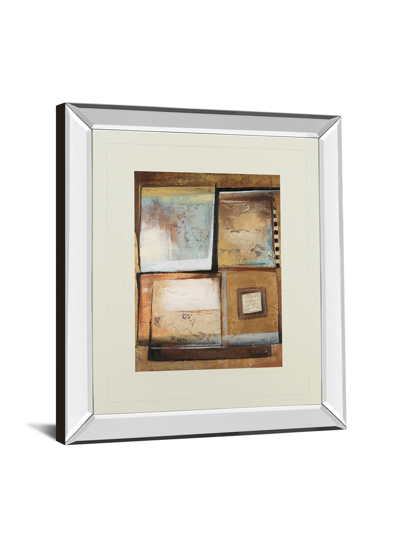 Abstract Il By Patricia Pinto - Mirror Framed Print Wall Art - Beige