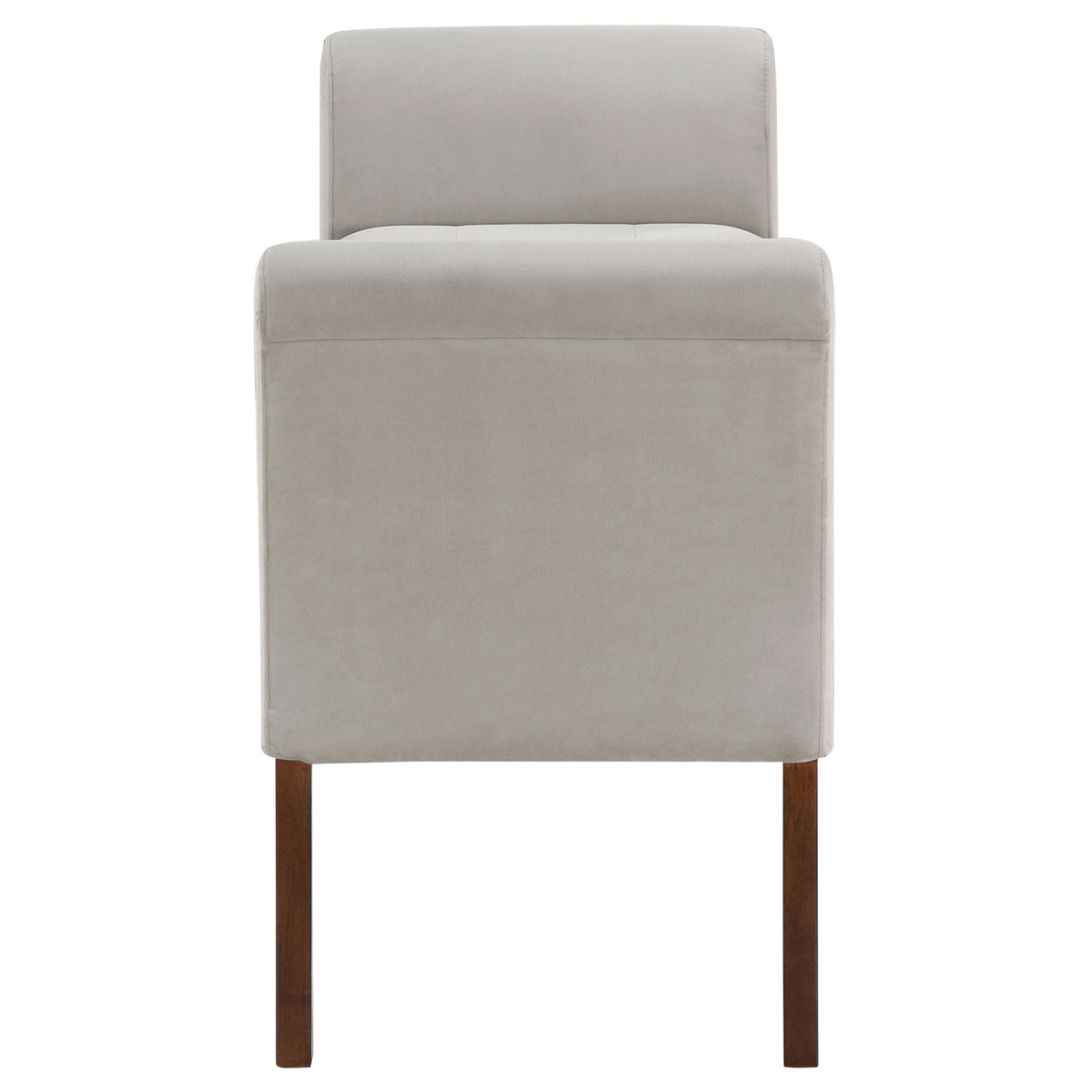 Farrah Velvet Upholstered Rolled Arm Storage Bench