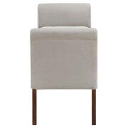 Farrah Velvet Upholstered Rolled Arm Storage Bench