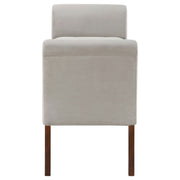 Farrah Velvet Upholstered Rolled Arm Storage Bench