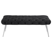 Ella Upholstered Tufted Bench Stainless Steel Legs