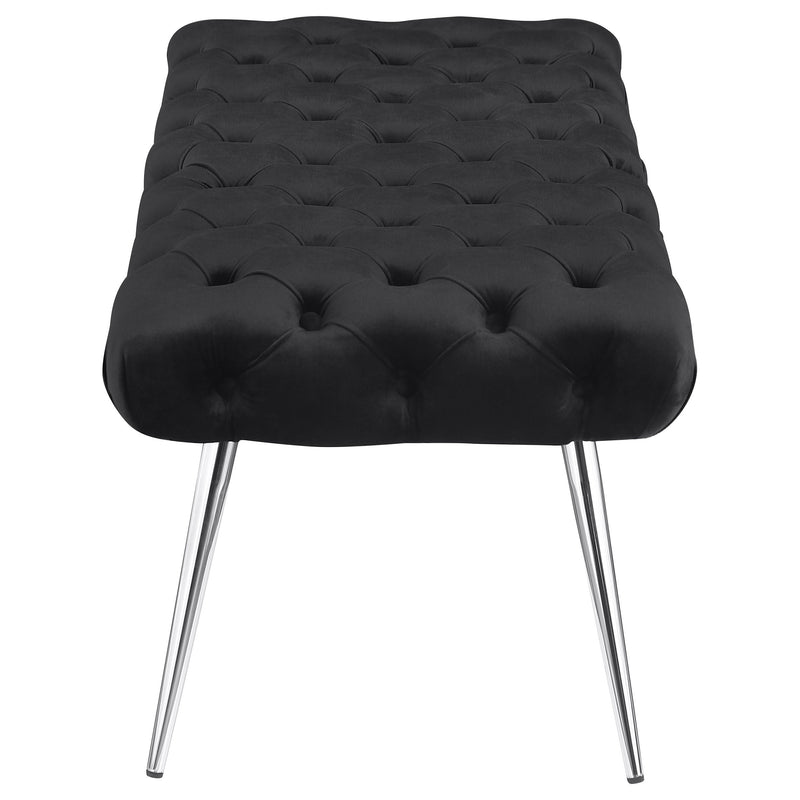 Ella Upholstered Tufted Bench Stainless Steel Legs