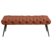 Ella Upholstered Tufted Bench Stainless Steel Legs
