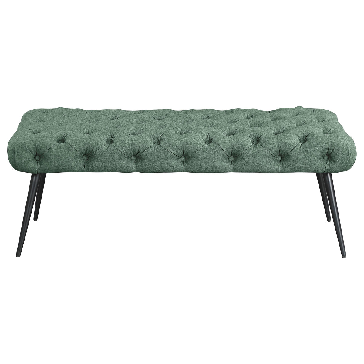 Ella Upholstered Tufted Bench Stainless Steel Legs