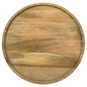 Ixia Round Solid Wood Accent Side Table