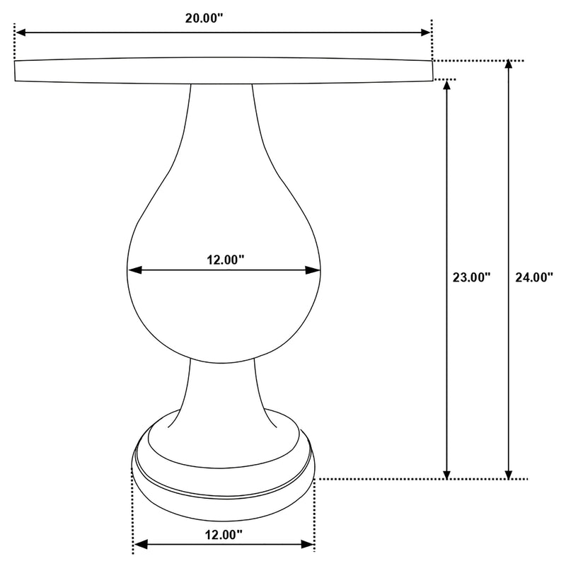 Dianella Round Pedestal Base Accent Side Table
