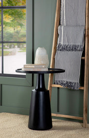 Ixia Round Solid Wood Accent Side Table