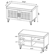 Brixton 2-door Padded Entryway Shoe Storage Bench