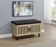 Brixton 2-door Padded Entryway Shoe Storage Bench