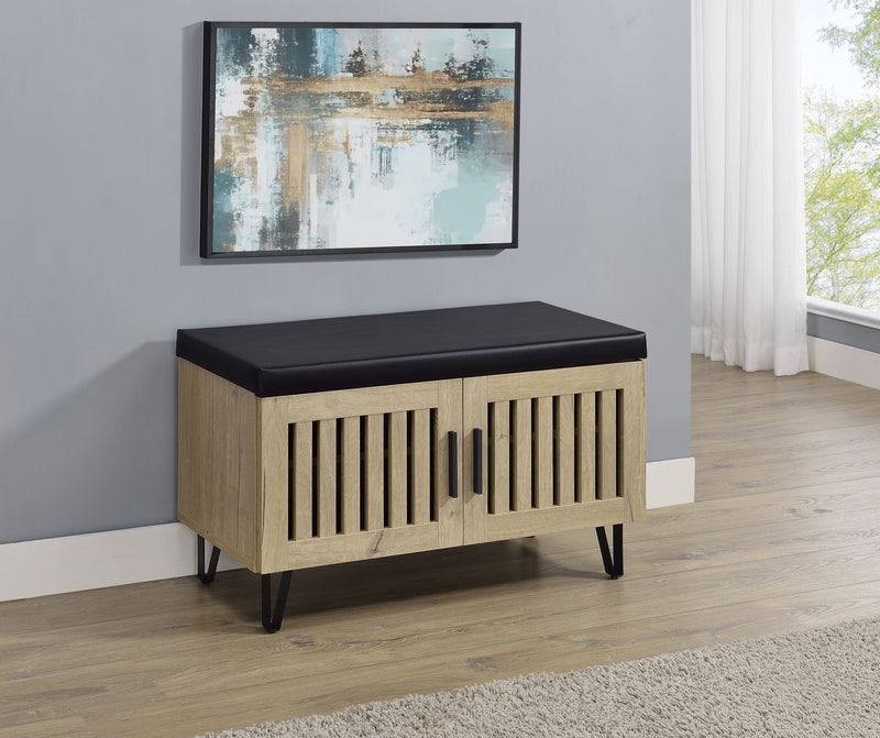Brixton 2-door Padded Entryway Shoe Storage Bench