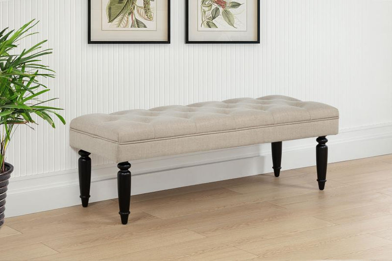 Marsha 52-inch Upholstered Entryway Accent Bench Latte Default Title