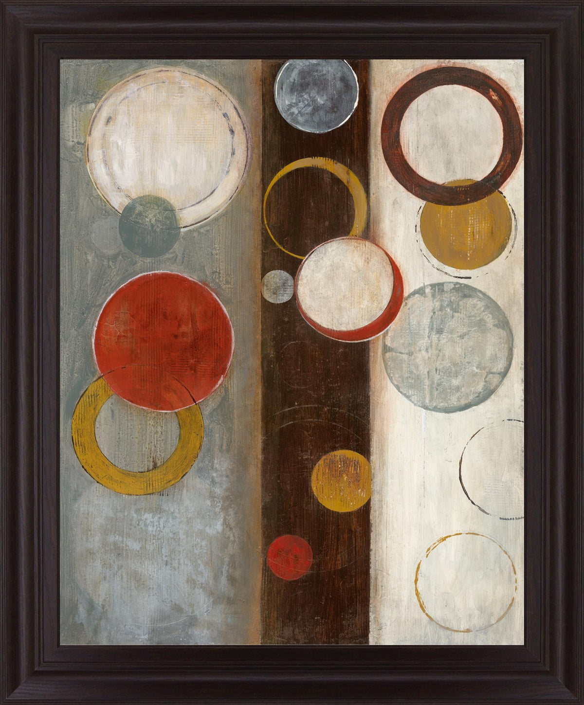 Retro Orbit - 28" x 34" Framed Wall Art - Dark Brown