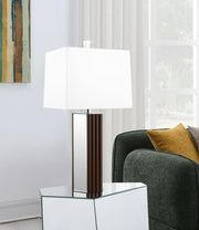 Elena 30-inch Square Tapered Mirrored Table Lamp Brown Default Title