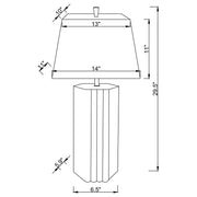 Elena 30-inch Square Tapered Mirrored Table Lamp Brown