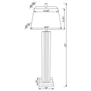 Elena 67-inch Square Tapered Mirrored Floor Lamp Brown
