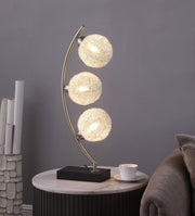 Claudia 30-inch Woven Spherical Metal Table Lamp Black Default Title
