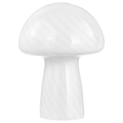 Kanaby Mushroom Shaped Glass Bedside Table Lamp White