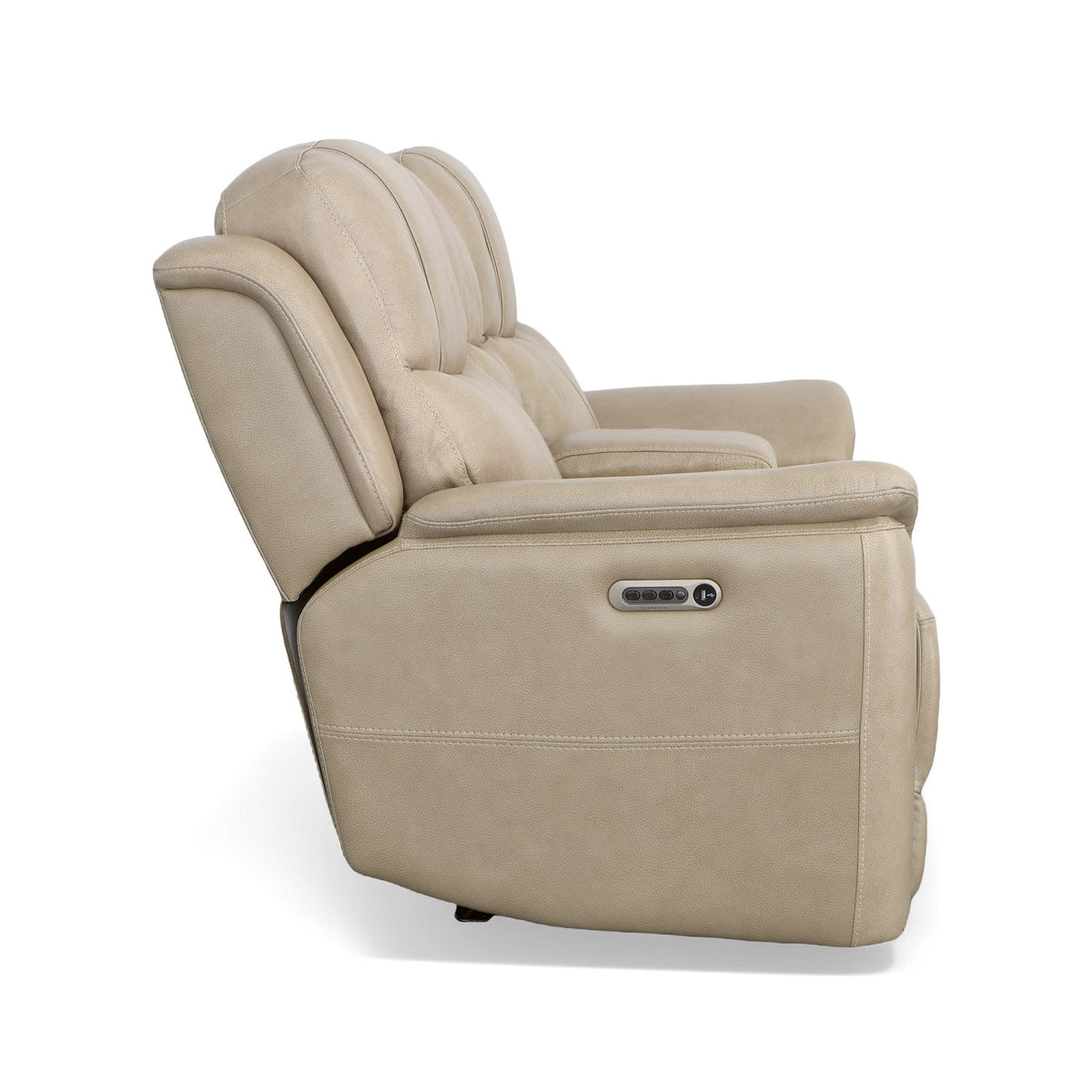 Flexsteel Crew Power Reclining Loveseat with Console, Power Headrests & Lumbar